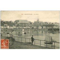 carte postale ancienne 50 GRANVILLE. Le Port 1914