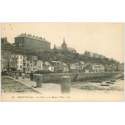carte postale ancienne 50 GRANVILLE. Port et Haute Ville