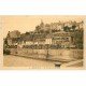 carte postale ancienne 50 GRANVILLE. Port et Ville Haute wagonnets 1938