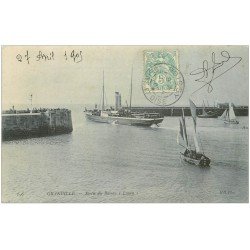 carte postale ancienne 50 GRANVILLE. Sortie du Bateau LAURA 1905