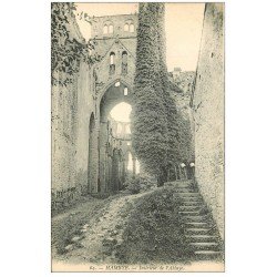 carte postale ancienne 50 HAMBYE. Intérieu ruines Abbaye