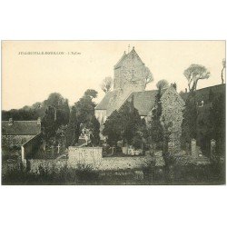 carte postale ancienne 50 JULLOUVILLE BOUILLON. L'Eglise et Cimetière
