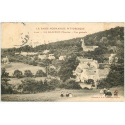 carte postale ancienne 50 LA GLACERIE animation