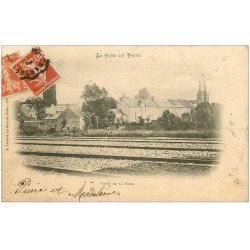 carte postale ancienne 50 LA HAYE-DU-PUITS. Côté de la Gare vers 1903