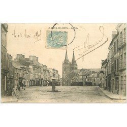 carte postale ancienne 50 LA HAYE-DU-PUITS. La Ville 1905