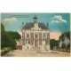carte postale ancienne 50 LA HAYE-PESNEL. Place Hôtel de Ville 1926