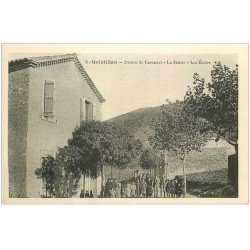carte postale ancienne 11 QUINTILLAN. Mairie Ecoles Avenue de Cascastel. Carte Notice