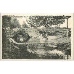 carte postale ancienne 11 RAISSAC-D'AUDE. Le Lavoir sur la Jourre. Carte Notice