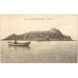 carte postale ancienne 50 LE MONT SAINT-MICHEL. Tombelaine. Pêcheur en barque