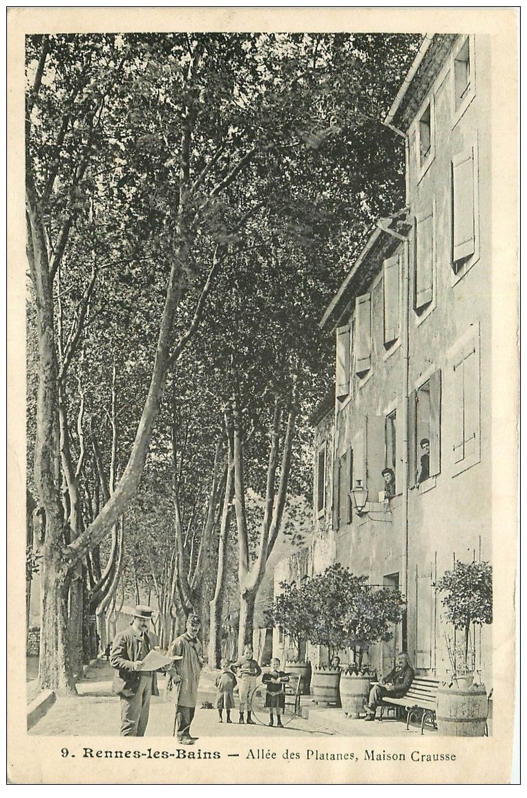 11 RENNES-LES-BAINS. Maison Crausse Allée des Platane avec Facteur