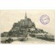 carte postale ancienne 50 LE MONT SAINT-MICHEL. Transports Train sur la Digue 1914