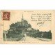 carte postale ancienne 50 LE MONT SAINT-MICHEL. Transports Train texte de Botrel