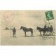 carte postale ancienne 50 LE MONT SAINT-MICHEL. Transports traversée des Genêts 1912