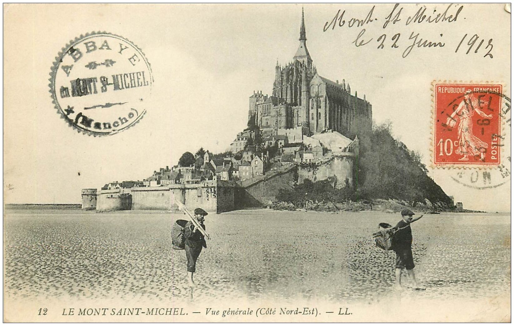 50 Le Mont Saint Michel Vue 1917 Pecheurs De Coquillages 50 Le Mont Saint Michel Vue 1917 Pecheurs De Coquillages