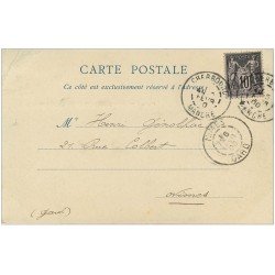 carte postale ancienne 50 LE NEZ DE JOBOURG. Timbre 10 Centimes 1900