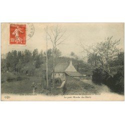 carte postale ancienne 50 LE PETIT MOULIN DES BIARTS. Route Saint-Hilaire-du-Harcouet à Ducet 1917