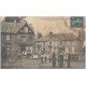 carte postale ancienne 50 LE TEILLEUL. Château et Café Leriche jour de Marché 1908 (défauts)...