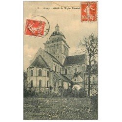 carte postale ancienne 50 LESSAY. Abside Eglise 1905