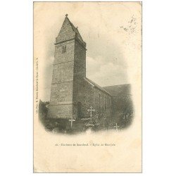 carte postale ancienne 50 MONTJOIE. L'Eglise 1903 en l'état