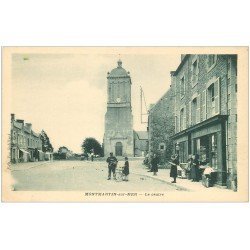 carte postale ancienne 50 MONTMARTIN-SUR-MER. Facteur et Magasin de Cartes Postales Robillard