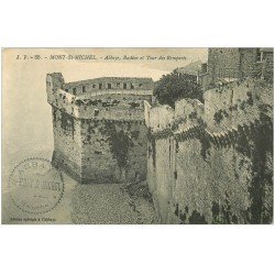 carte postale ancienne 50 MONT-SAINT-MICHEL. Abbaye Bastion 1916