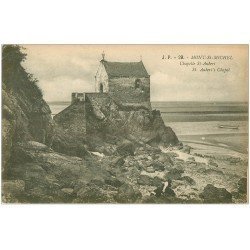 carte postale ancienne 50 MONT-SAINT-MICHEL. Chapelle Saint-Aubert 1923