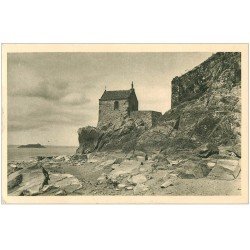 carte postale ancienne 50 MONT-SAINT-MICHEL. Chapelle Saint-Aubert 1947