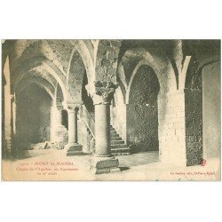 carte postale ancienne 50 MONT-SAINT-MICHEL. Crypte de l'Aquilon ou Aumônerie 1920