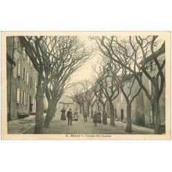 carte postale ancienne 11 RIVEL. Avenue des Acacias1915. Tampon allemand Geprüft