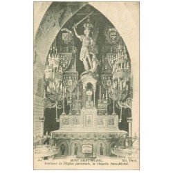 carte postale ancienne 50 MONT-SAINT-MICHEL. Eglise paroissiale Chapelle 1921