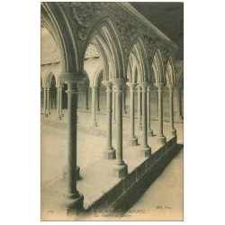 carte postale ancienne 50 MONT-SAINT-MICHEL. Galerie du Cloître 1909