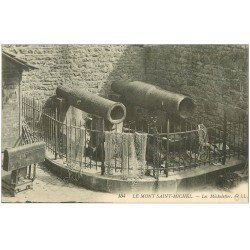 carte postale ancienne 50 MONT-SAINT-MICHEL. Les Michelettes canons