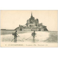 carte postale ancienne 50 MONT-SAINT-MICHEL. Les Pêcheurs de Crevettes