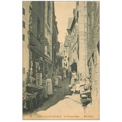50 MONT-SAINT-MICHEL. Magasin Cartes Postales sur la Grande Rue