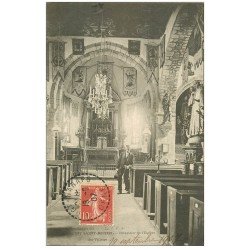 carte postale ancienne 50 MONT-SAINT-MICHEL. Personnage intérieur de l'Eglise 1907
