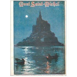 carte postale ancienne 50 MONT-SAINT-MICHEL. Reproductions de Billets aller-retour 12 x 9 cm