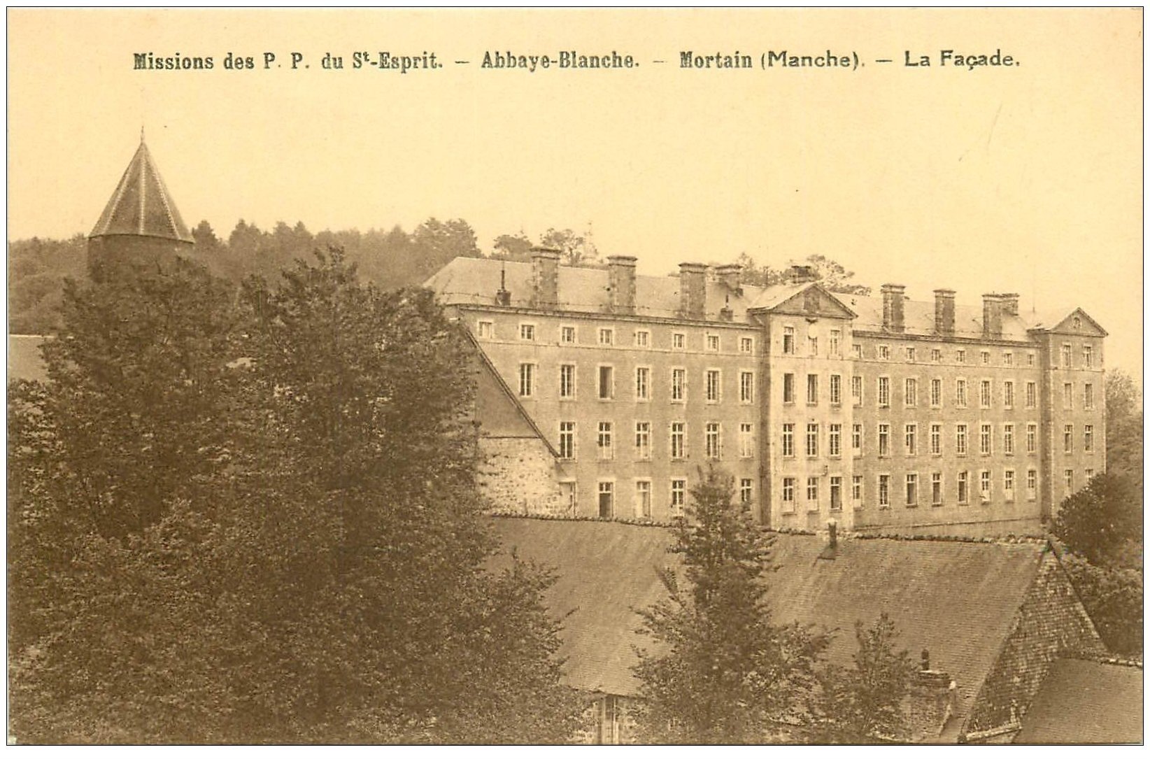 carte postale ancienne 50 MORTAIN. Abbaye Blanche Missions du Saint-Esprit