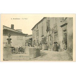 carte postale ancienne 11 ROULLENS. La Place. Carte Notice