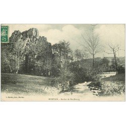 carte postale ancienne 50 MORTAIN. Rocher de Neufbourg 1907