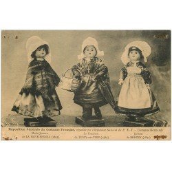 carte postale ancienne 50 NORMANDIE. Exposition de Poupées en Costume. La Haye-Pesnel, Tessy-sur-Vire et Brécey