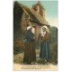 carte postale ancienne 50 NORMANDIE. Femmes en revenant de confesse 1933