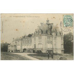 carte postale ancienne 50 PEPINVAST. Château Comtesse Le Marois 1906 animation
