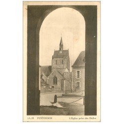 carte postale ancienne 50 PONTORSON. Eglise prise des Halles