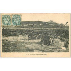 carte postale ancienne 50 QUERQUEVILLE. Tir au Polygone. canons et Militaires 1904