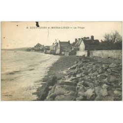 carte postale ancienne 50 QUETTEHOU et MORSALINES. La Plage 1923