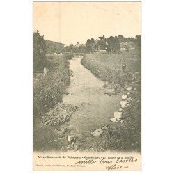 carte postale ancienne 50 QUINEVILLE. La Vallée de la Sinope animation 1904