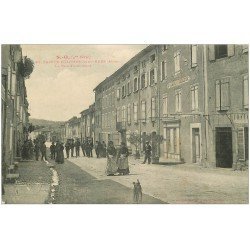 11 SAINTE-COLOMBE-SUR-L'HERS. Grand Café Rue Principale 1913