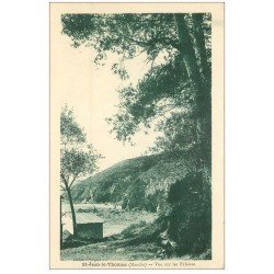 carte postale ancienne 50 SAINT-JEAN-LE-THOMAS. Les Falaises