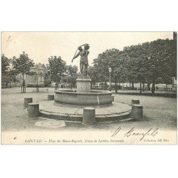 carte postale ancienne 50 SAINT-LO. Laitière Place des Beaux-Regards 1904