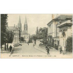 carte postale ancienne 50 SAINT-LO. Préfecture Rue Carnot